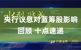 央行议息对蓝筹股影响回顾 十点速递